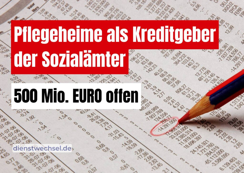 Pflegeheim mit offenen Forderungen und Liquiditätsrisiken durch verspätete Zahlungen